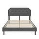 preview thumbnail 4 of 7, MUSEHOMEINC Tufted Upholstered Platform Bed Frame with Adjustable Height Headboard