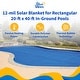 preview thumbnail 12 of 26, Blue Wave 12-mil Solar Blanket for Rectangular In-Ground Pools