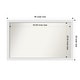 preview thumbnail 8 of 190, Wall Mirror Choose Your Custom Size - Extra Large, Blanco White Wood Outer Size: 46 x 28 in