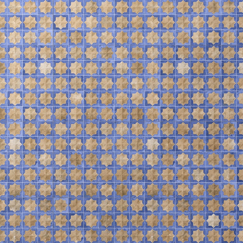 Merola Tile Tetuan Astre Terra Cobalt 12-1/8" x 21-7/8" Porcelain Wall Tile