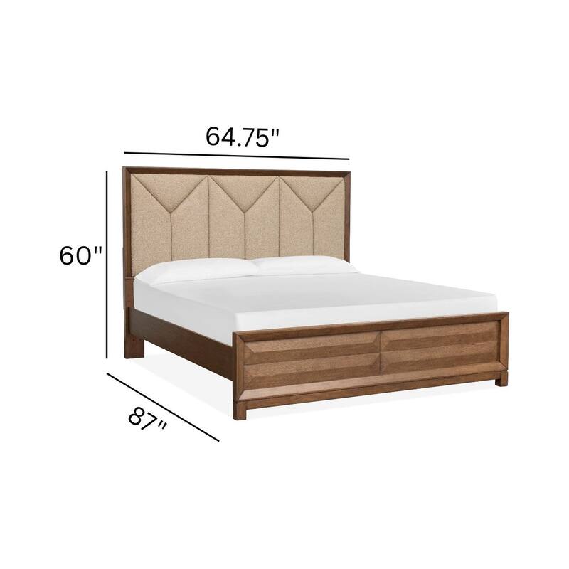 Magnussen Home Callisto Bourbon Brown Upholstered Panel Bed