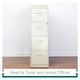 preview thumbnail 12 of 12, Space Solutions Pearl White 4 Drawer Metal Vertical File Cabinet