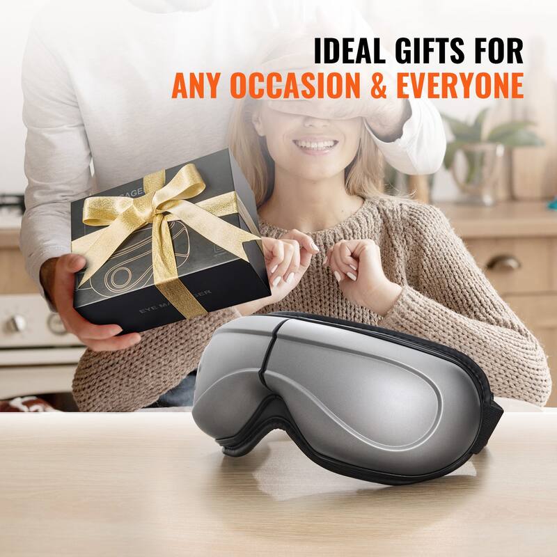 Eye Massager with Heat, Heated Eye Massage Mask with 5 Modes and Bluetooth Music, 180° Foldable Eye Care Massager