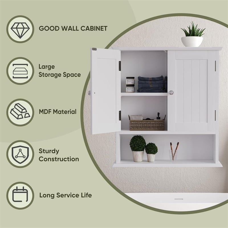 Bathroom Cabinet Wall Mounted - 7.8"D x 21.5"W x 23.6"H
