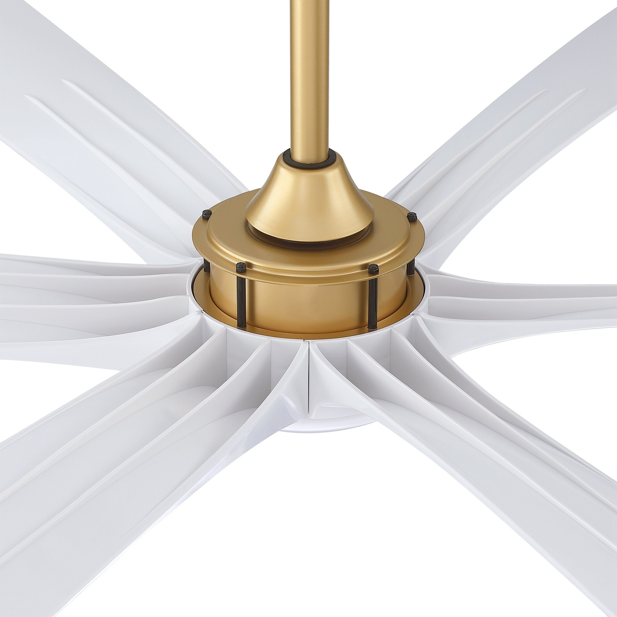 72-inch Modern 6-Blade Gold Propeller Ceiling Fan with Light and