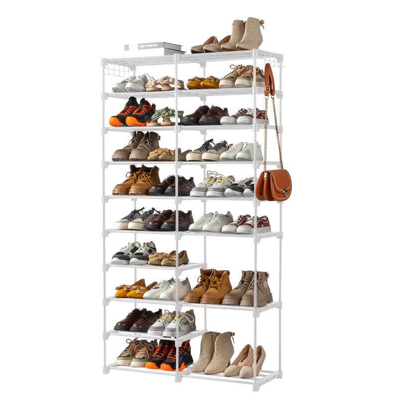 Minimalist Shoe Rack with Iron Frame Durable Non-Woven Storage Organizer for Shoes & Boots