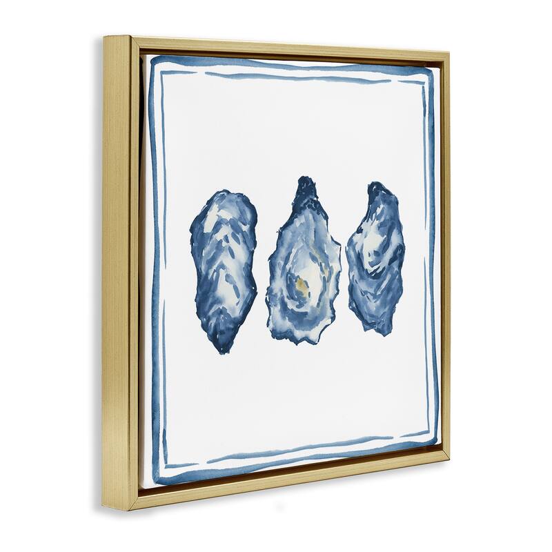 Stupell Oyster Shell Trio Framed Floater Canvas Wall Art Design By Lucille Price