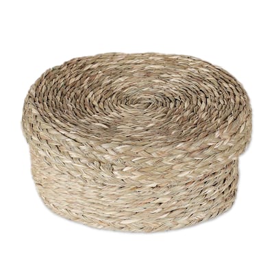 Novica Handmade Rural Minimalism Natural Fiber Basket