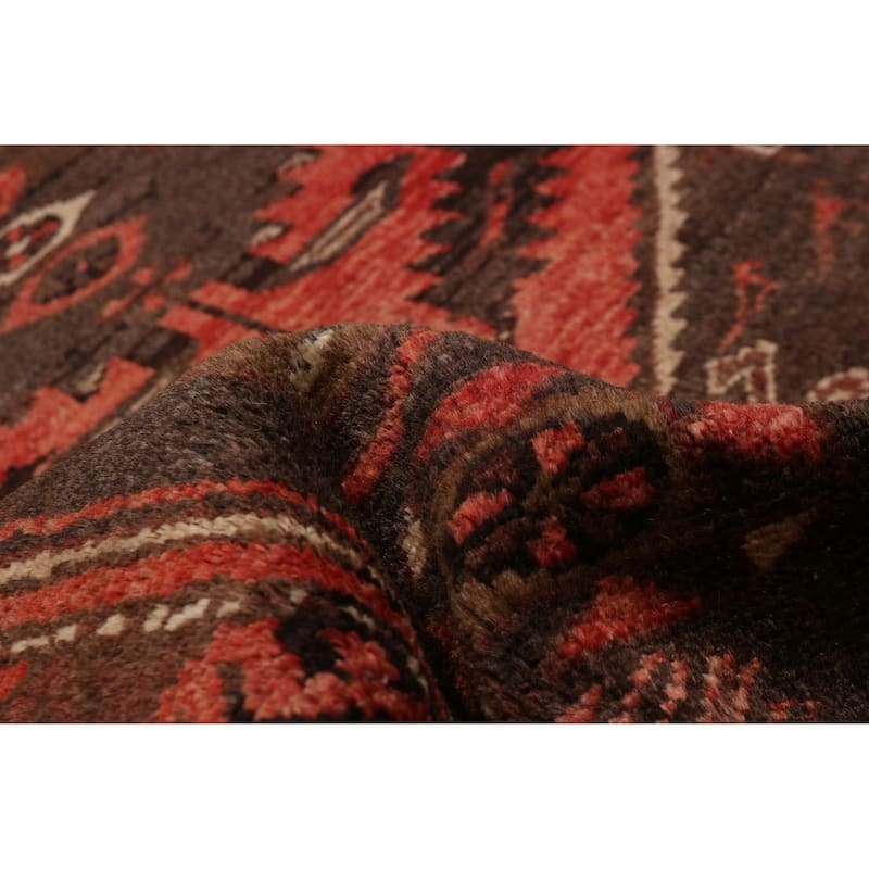 ECARPETGALLERY Hand-knotted Andelz Black, Red Wool Rug - 3' 6" x 9' 2"