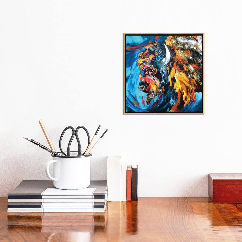 iCanvas "Buffalo" by Lindsey Dahl Framed Canvas Print
