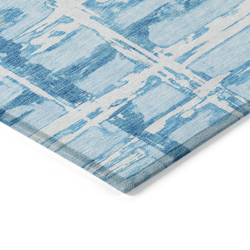 Machine Washable Indoor/ Outdoor Chantille Abstract Contemporary Rug
