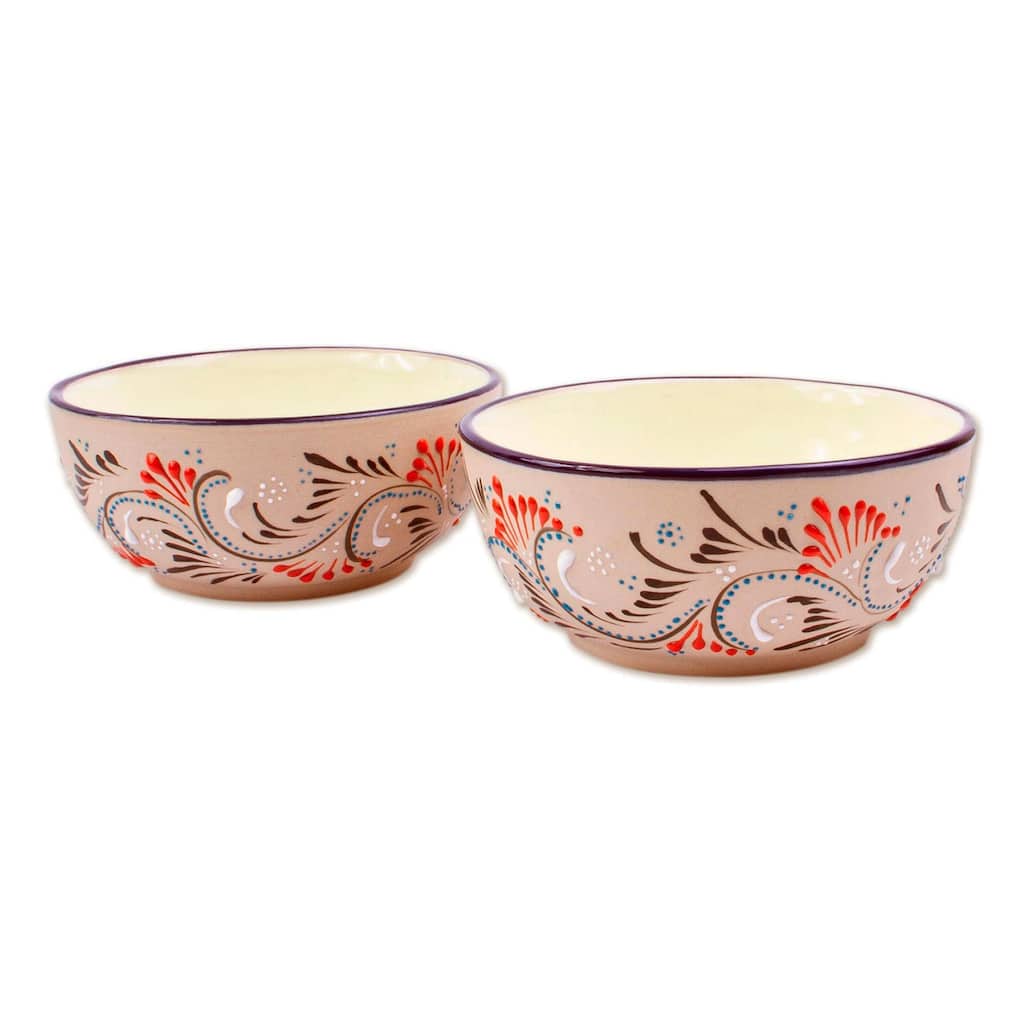 Novica Handmade Colibri Ceramic Bowls (Pair)