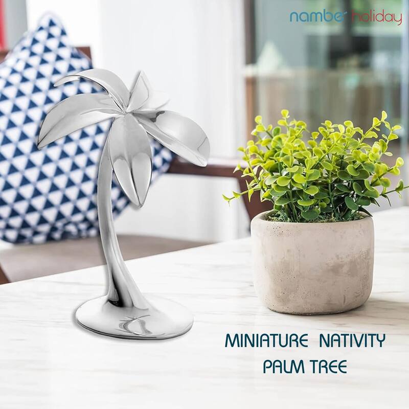 Nambe Miniature Nativity Palm Tree - 3"W x 6.5"H