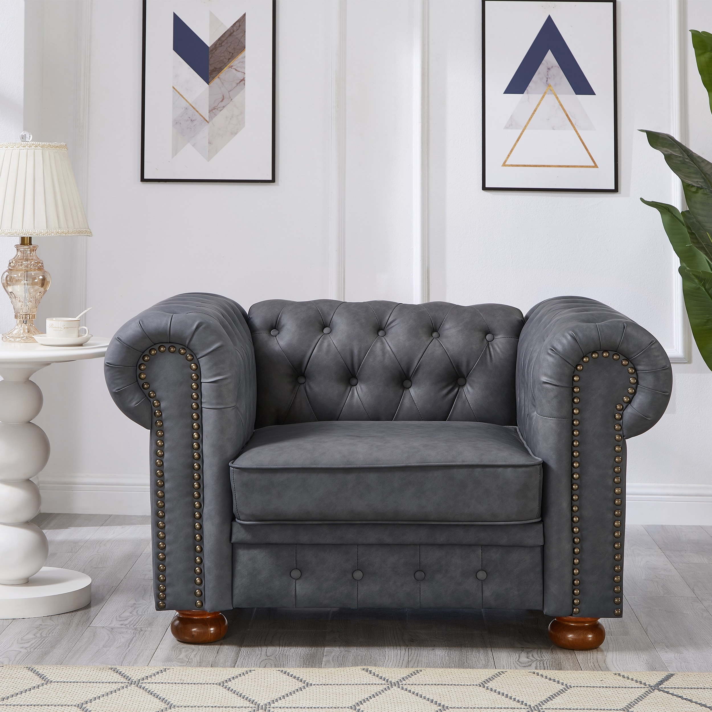 Faux Leather Small Chairs For Bedroom Walmart Black Accent Arm