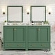 preview thumbnail 108 of 191, GDFStudio - Aurora Wood Bathroom Vanity Set with Ceramic Sink and Divided Drawers 60" - Green