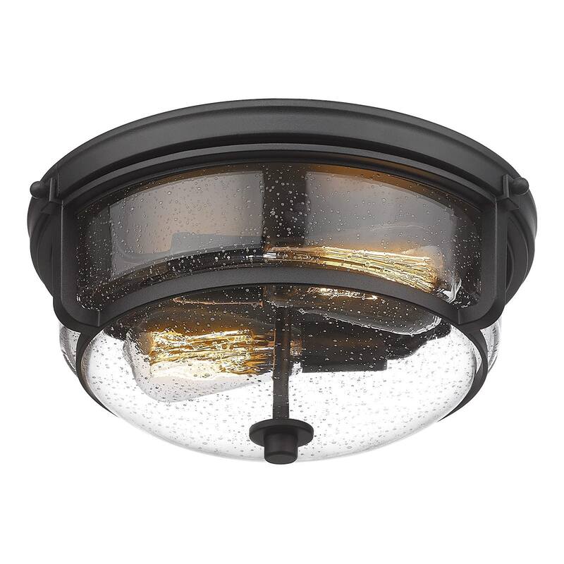 2-Light Modern Flush Mount Light Fixture