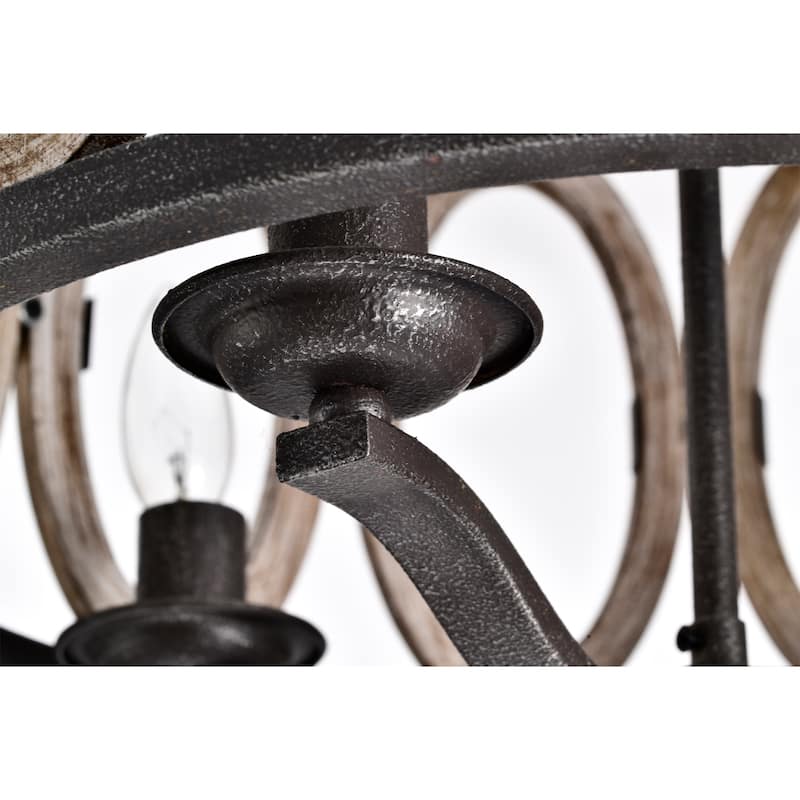 Moonring 18 Inch Farmhouse Style Pendant Ceiling Lighted Chandelier