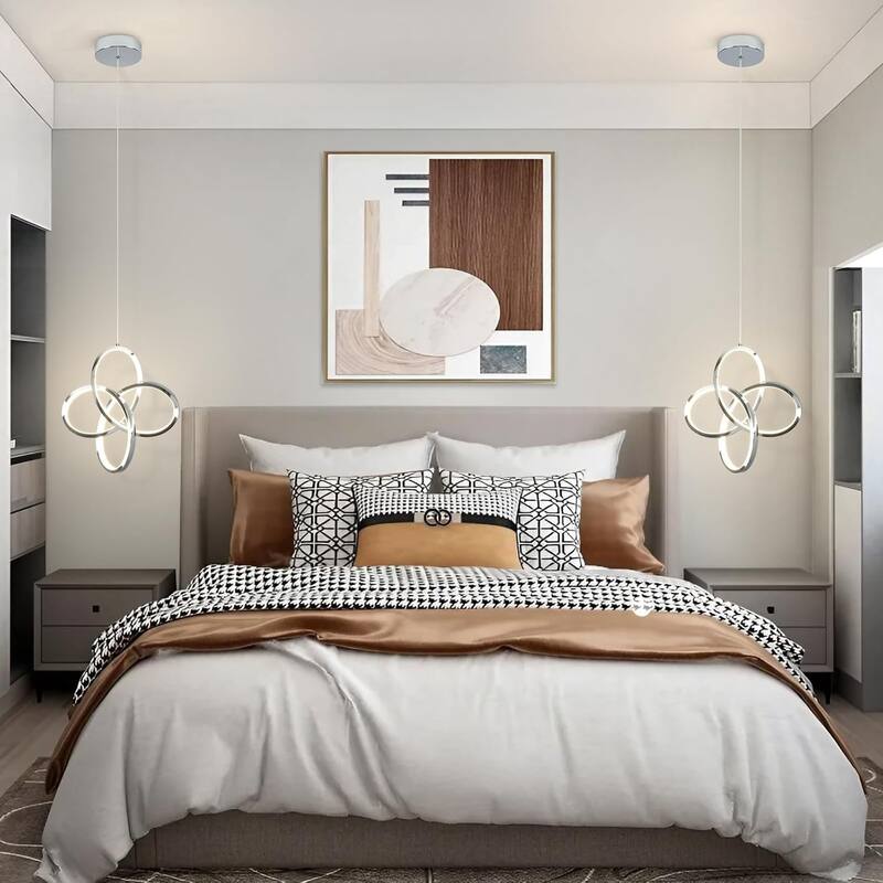 1 pack adjustable hanging light chrome pendant light aluminum bedroom light