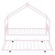 preview thumbnail 25 of 29, Twin Size Metal House Bed with Twin Size Trundle