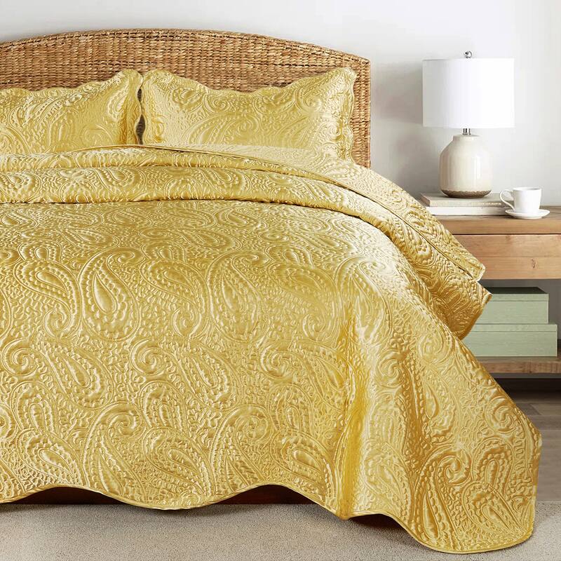 3-Piece Paisley Design Lightweight Bedding Set