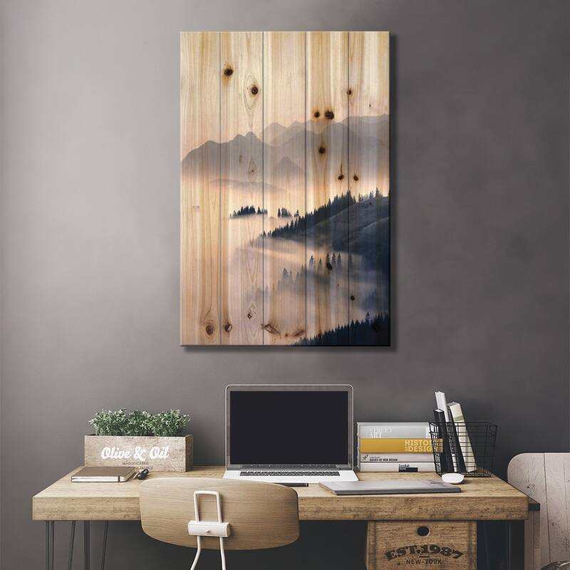 Morning Sun Print On Wood by Sisi & Seb - Multi-Color