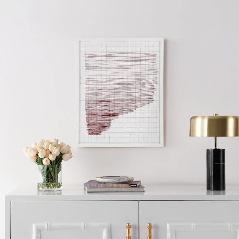 SAFAVIEH Feyza Architect'S Daydream 16-inch Square Framed Wall Art