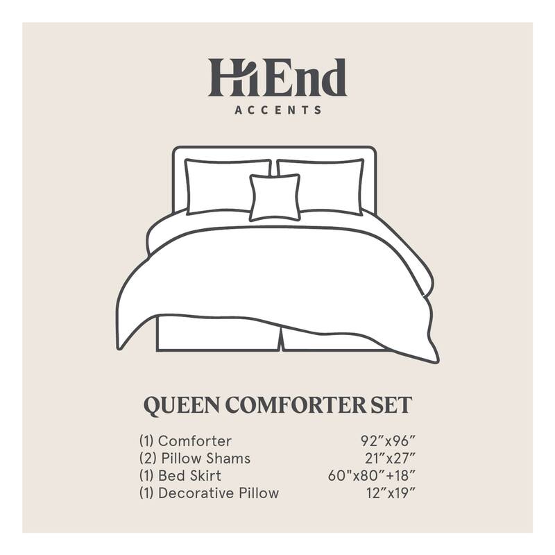 Paseo Road Highland Lodge Olive Brown Rustic Bedding 5 Piece Comforter Set with Bed Skirt, Shams, & Accent Pillow