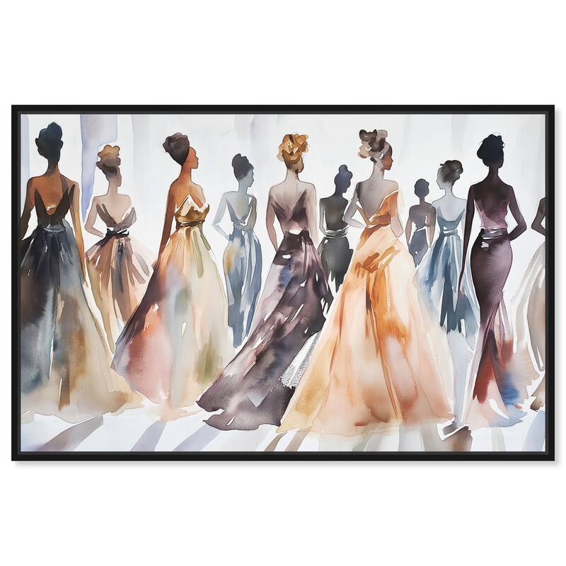 Model Lineup Canvas by Art Remedy - Black - 30" x 20"