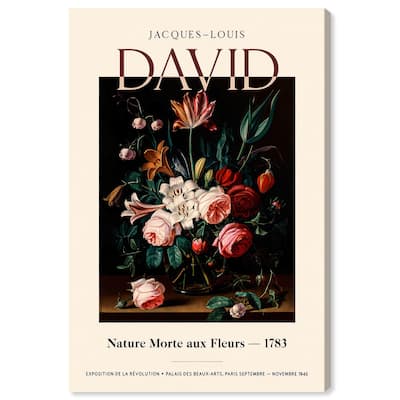 Flowers in a Dark Canvas by Art Remedy, Gallery Wrapped
