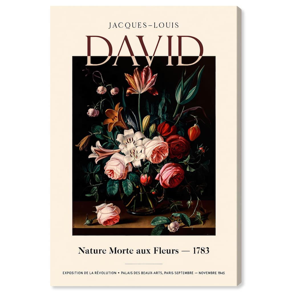 Flowers in a Dark Canvas by Art Remedy, Gallery Wrapped