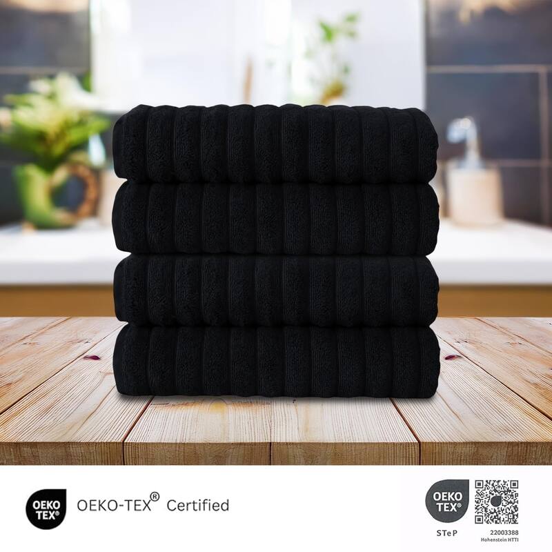 Brampton Turkish Cotton 4 Piece Bath Towels Set Heavyweight 27x54"