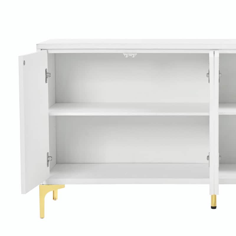 Unique Texture Four-Door Sideboard, Multi-Functional Storage Cabinet