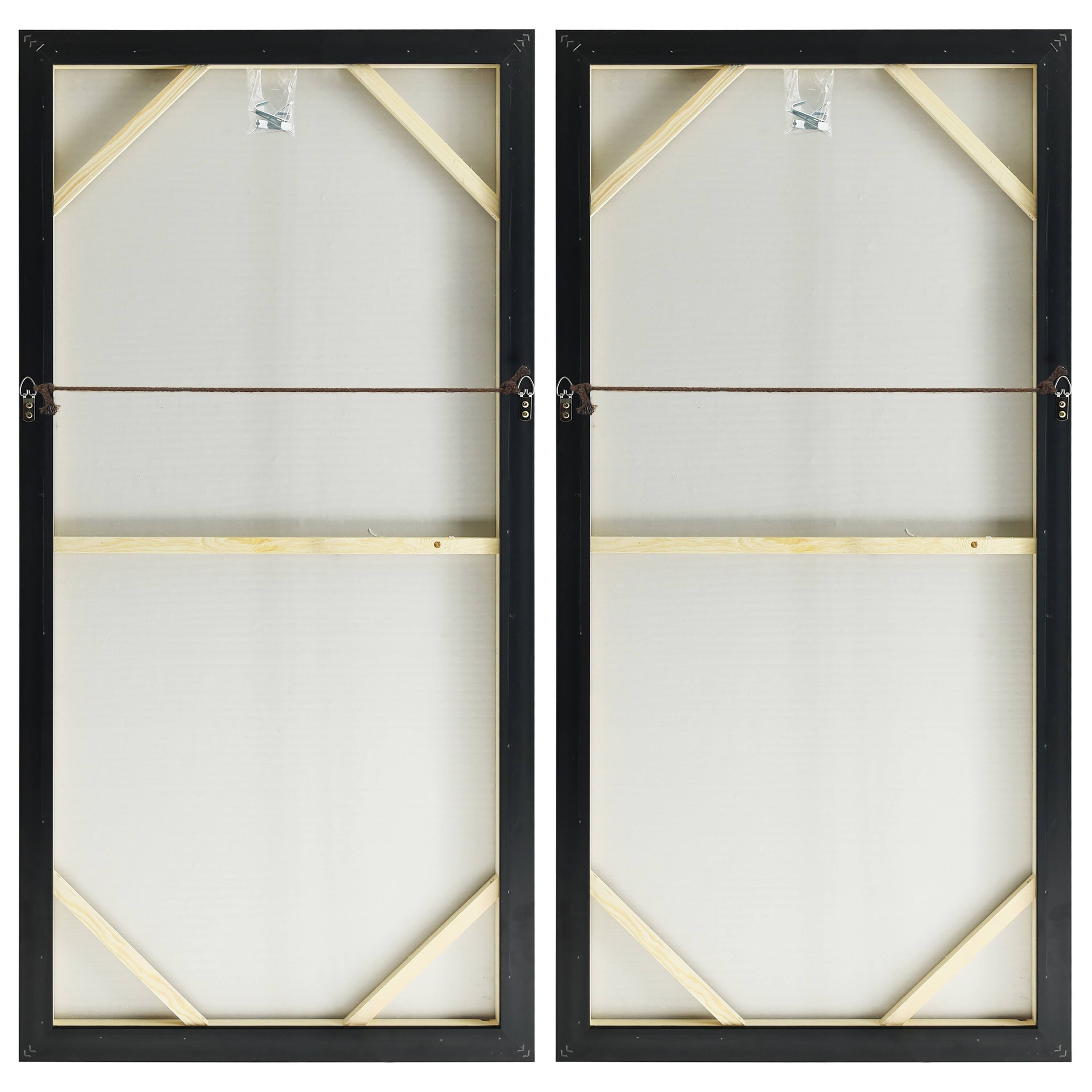 Snowy Drip 1&2 Textured Metallic Hand Painted Wall Art by Martin