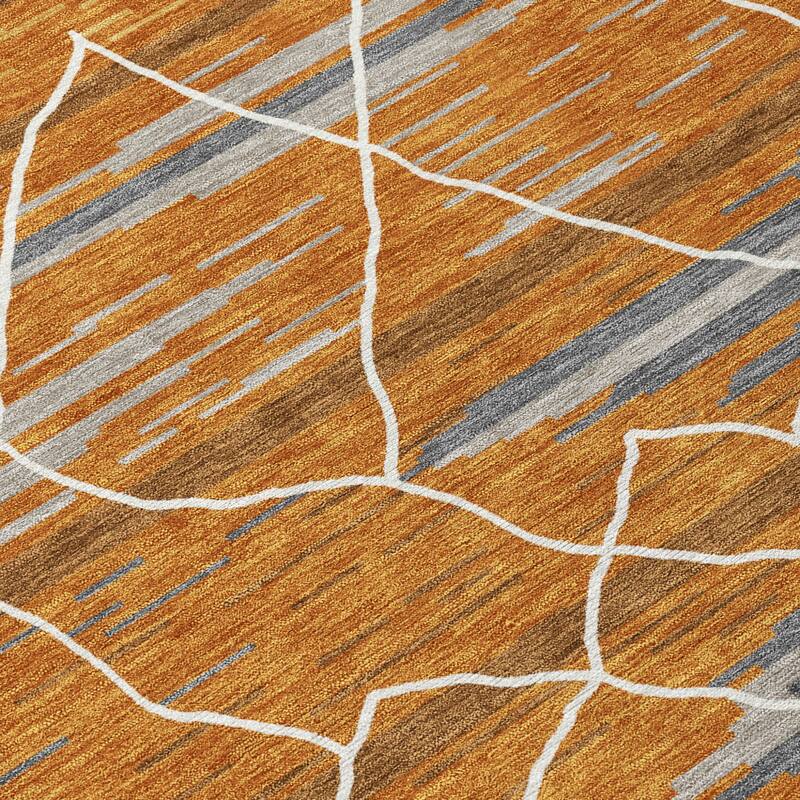 HomeRoots Striped Modern Rectangle Outdoor Rug