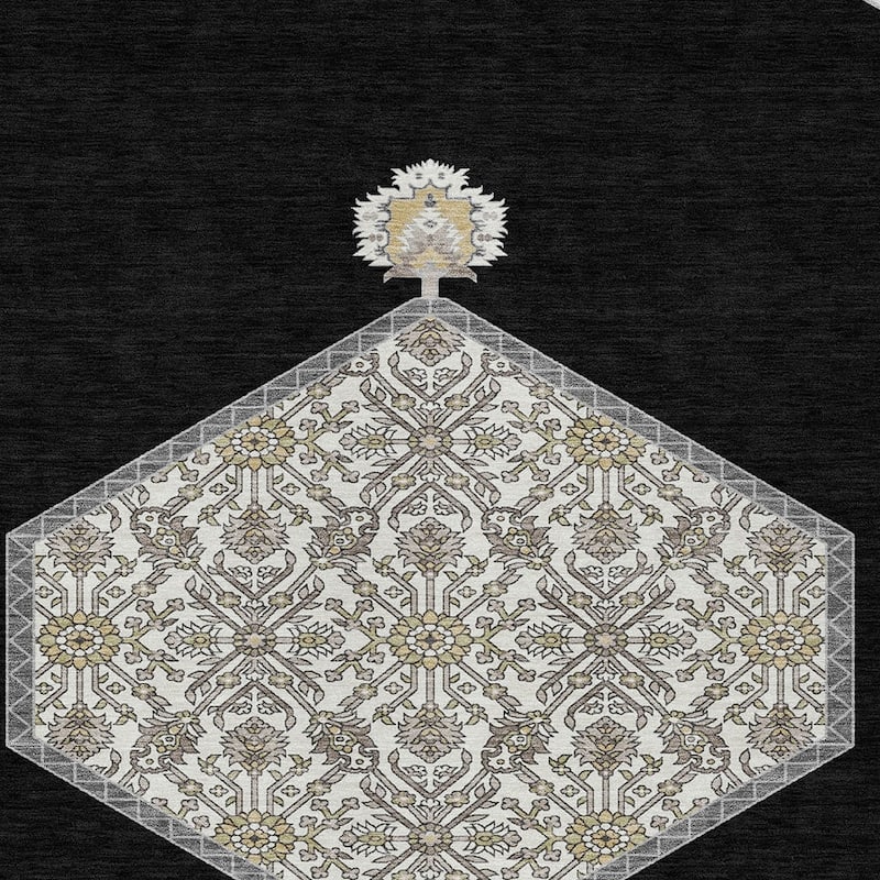 HomeRoots Oriental Traditional Rectangle Outdoor Rug