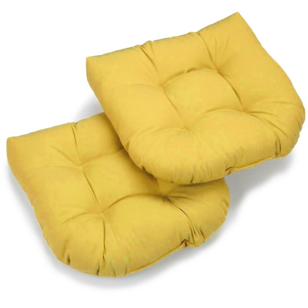 19-inch Twill U-shaped Chair Cushion (Set of 1, 2, or 4) - 19 x 19