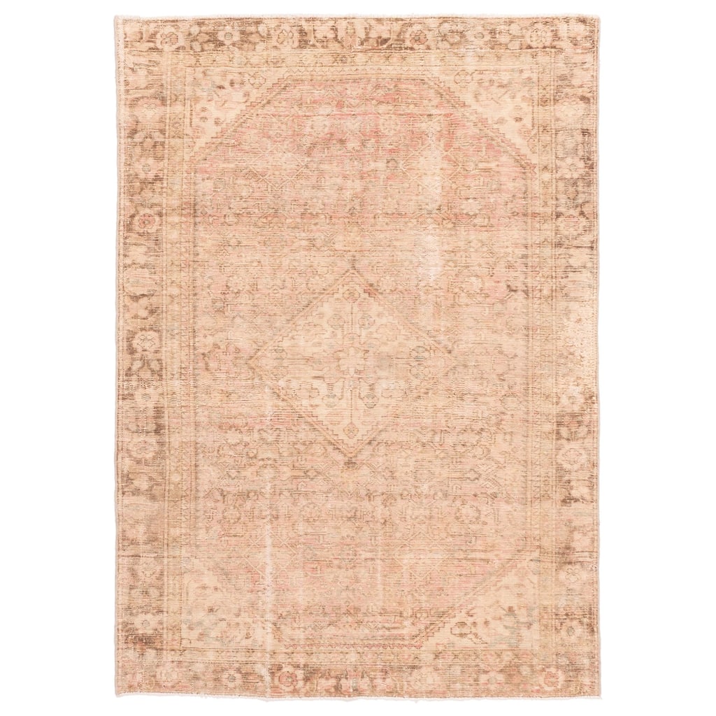 ECARPETGALLERY Hand-knotted Antalya Vintage Copper Wool Rug - 4'11 x 6'11