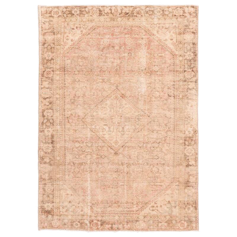 ECARPETGALLERY Hand-knotted Antalya Vintage Copper Wool Rug - 4'11 x 6'11