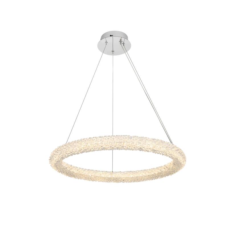 Indigo Home 26 inch Adjustable LED Chandelier - Chrome