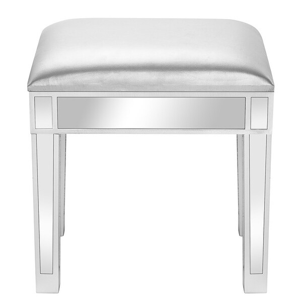 Vanity stool 2025 leather