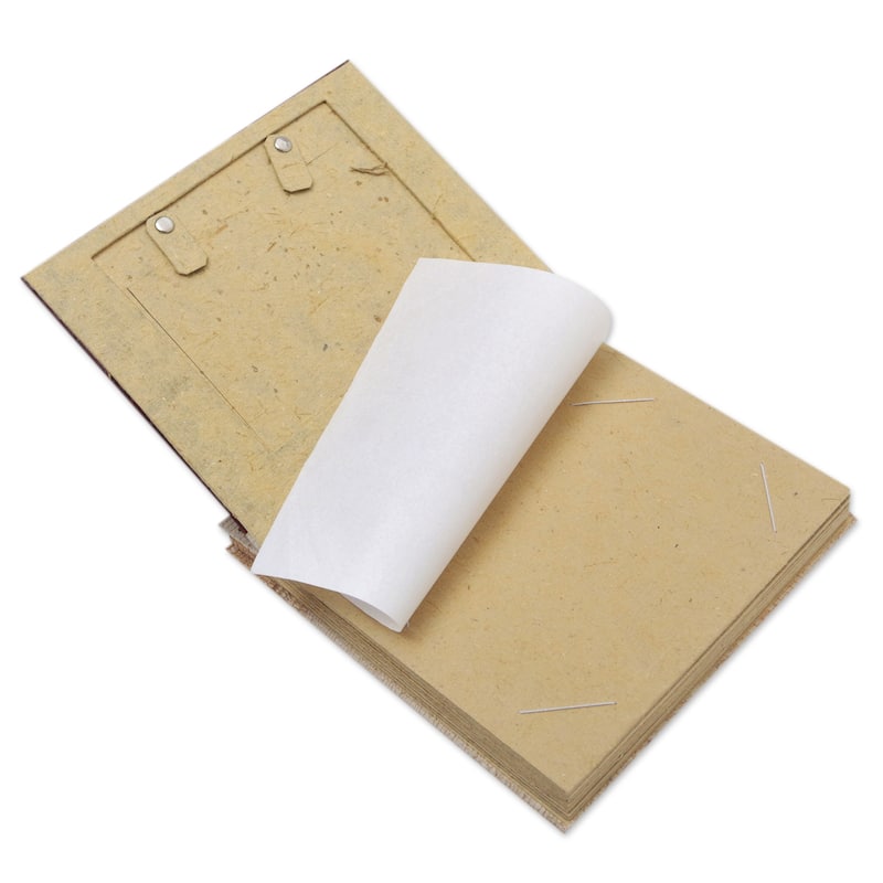 Novica Handmade Autumn Spirit In Red Natural Fiber Photo Album
