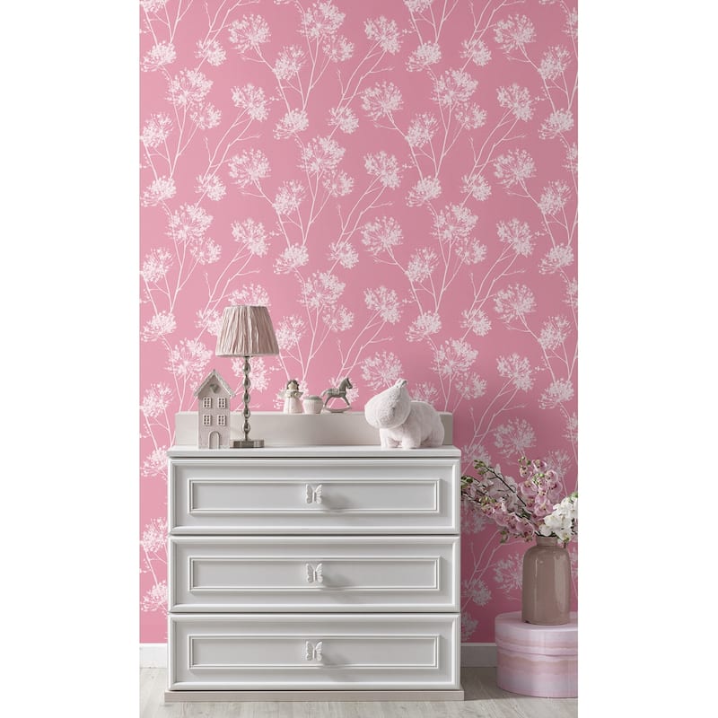 NextWall One O'Clocks Botanical Peel and Stick Removable Wallpaper