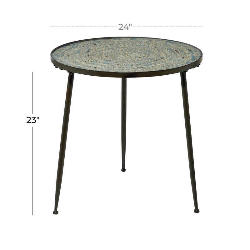 Metal Accent Table - Black - Roche River Decor