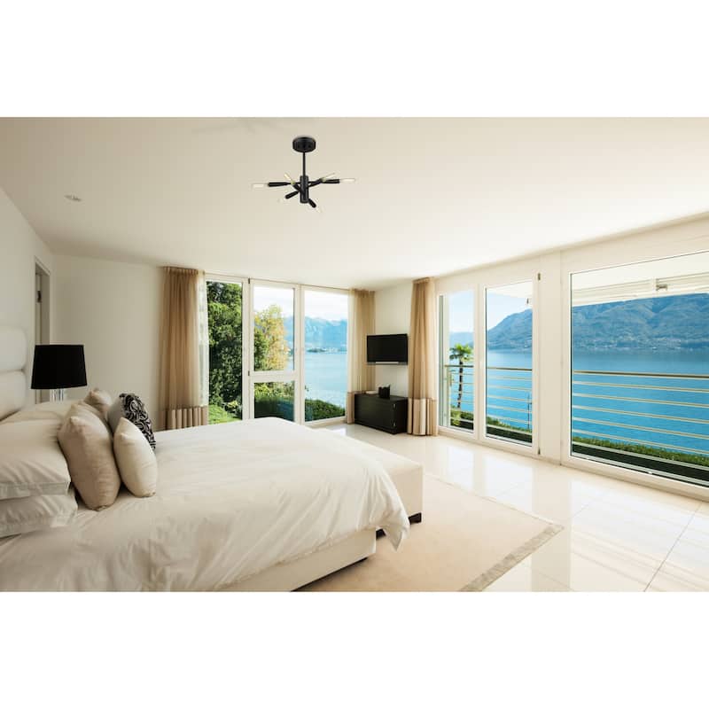 Bellevue ZCF44988 Almeria 6 Light 13" Wide Semi-Flush Ceiling Fixture