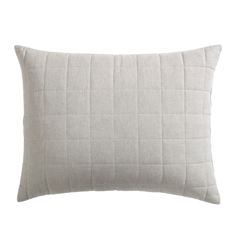 Calvin Klein Melange Cotton Flannel Solid 2 Piece Sham Set