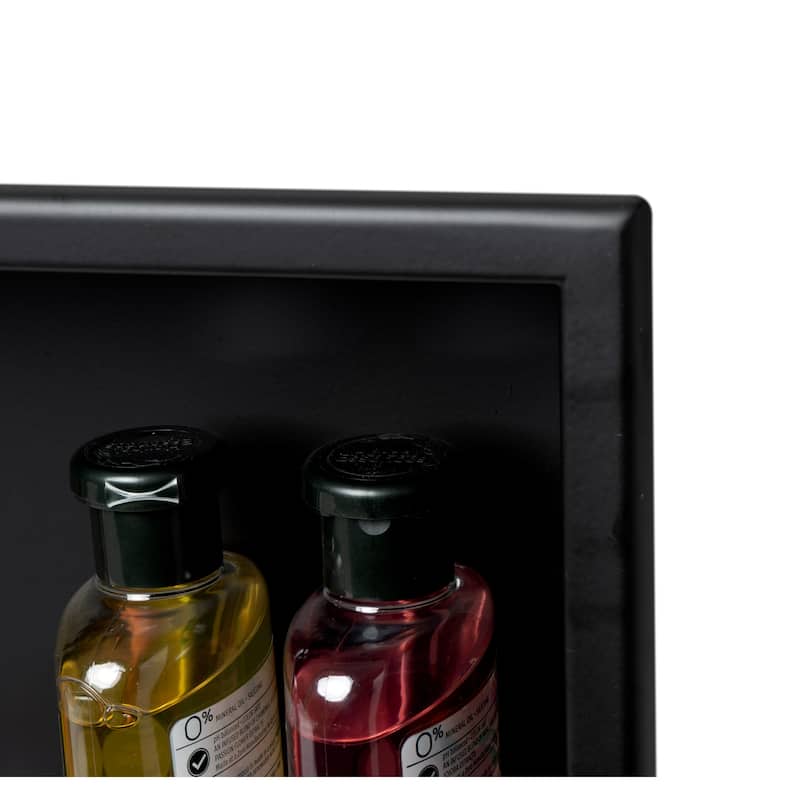 ALFI brand 24 x 12 Black Matte Stainless Steel Horizontal Single Shelf Bath Shower Niche