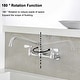 preview thumbnail 8 of 17, Vibrantbath Kitchen Faucet Wall Mount Swivel Spout 2 Handle Restaurant Chrome