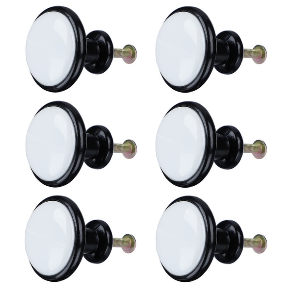 6pcs Ceramic Knobs European Modern Knob Drawer Pull Handle Furniture Kitchen Cabinet Cupboard Wardrobe Dresser Decorative #1