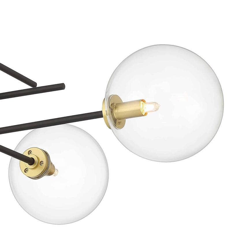 Acroma 4-light Modern Farmhouse Black/ Gold Sputnik Chandelier