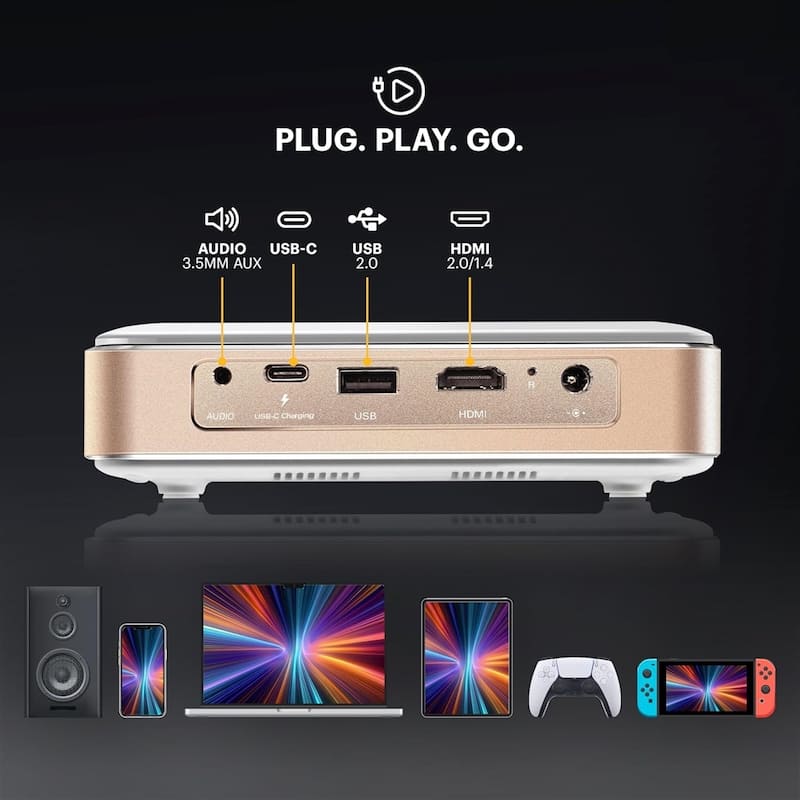 Kodak Luma 450 Smart Projector, Full HD Portable Pico Projector with Tripod, Remote & Carrying Case